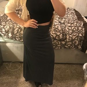 Ambiance Apparel long grey skirt